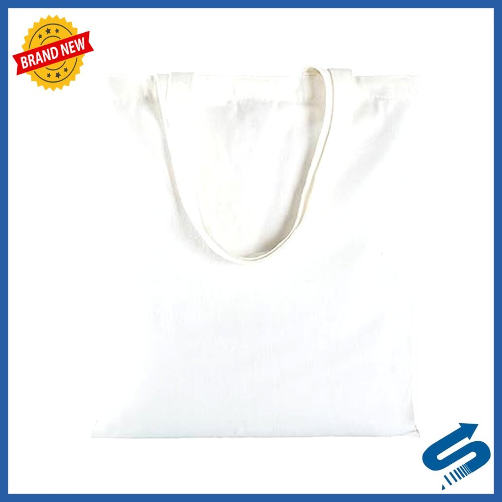 Blank Canvas Tote Bags Bulk Sublimation DIY Crafting Reusable Polyester Grocery - Picture 3 of 7